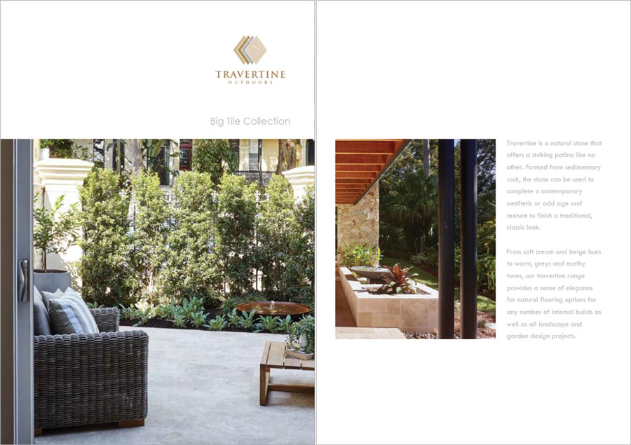 Travertine Outdoors - Brochure design MS Word - StellaWrites